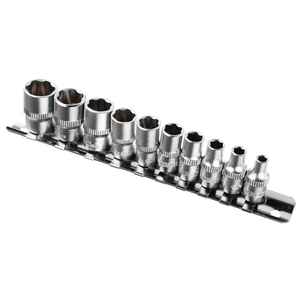  Нр торцевых головок ЕРМАК (10пр) 1/4" /736-114/ 