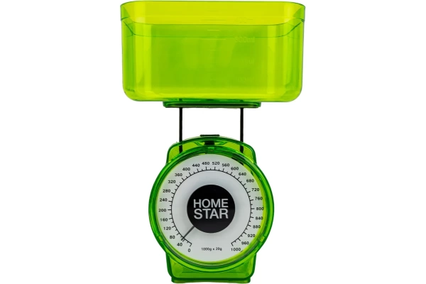  Весы настольные кухонные мех (1кг) с чашкой HOMESTAR HS-3004