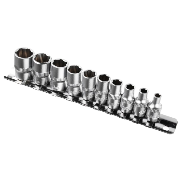  Нр торцевых головок ЕРМАК (10пр) 1/4" /736-114/ 
